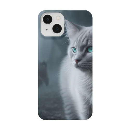 「境界を見つめる猫の眼差し」 Smartphone Case