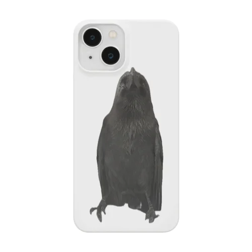 見上げるカラスのハッピーを見上げてみた Smartphone Case