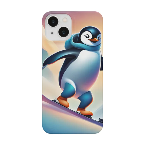 スキーをするペンギンのペーくん Smartphone Case