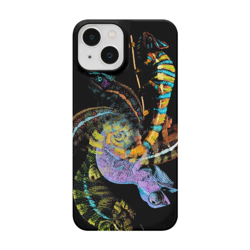 psychedelic chameleon スマホケース