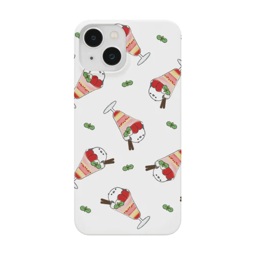 えながさん×スイーツ＊いちごパフェ【柄】（くまころフレンズ） Smartphone Case