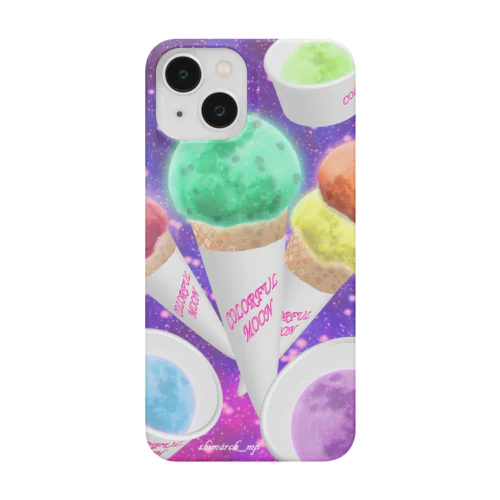 月のアイス COLORFUL MOON Smartphone Case