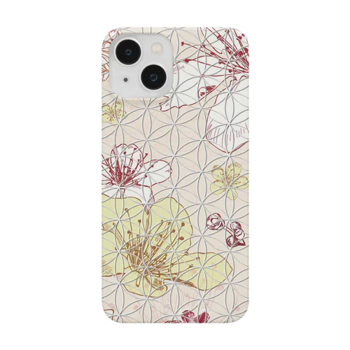 フラワーオブライフ 桜の花柄A [ピンク] Smartphone Case