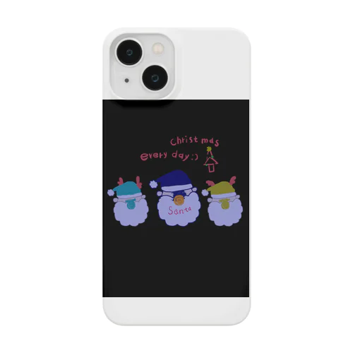 ブラックサンタさん3人 🍗 Smartphone Case