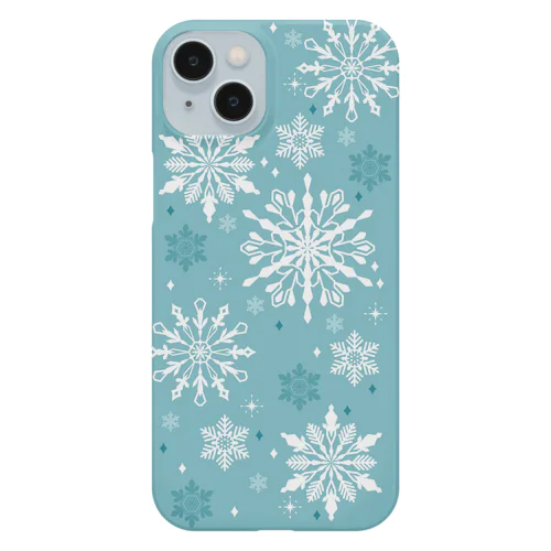 雪の花06（ターコイズ） Smartphone Case