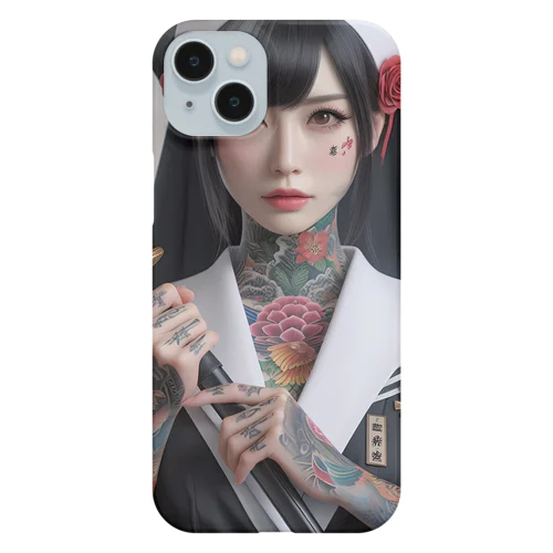 日本刀のタトゥー少女 Smartphone Case