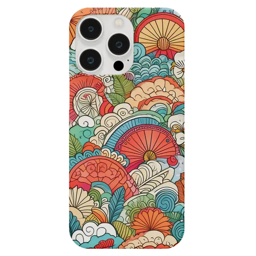 彩り豊かな華模様 Smartphone Case