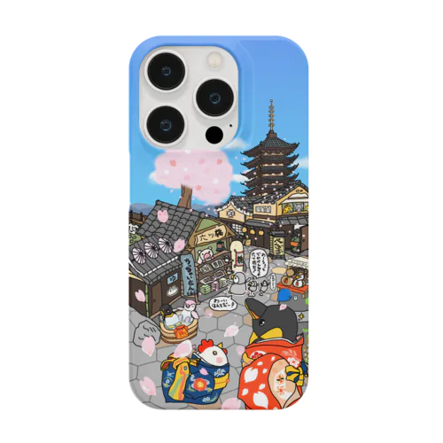 ペンギンの京都旅行！春！スマホケース Smartphone Case