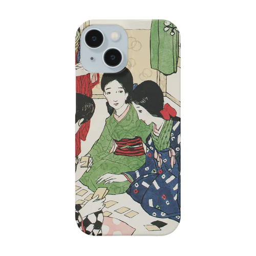 竹久夢二 「かるた会」　美人画 Smartphone Case