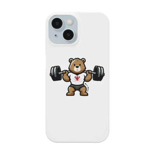 脚トレから逃げない筋トレMemoクマさんTシャツ Smartphone Case