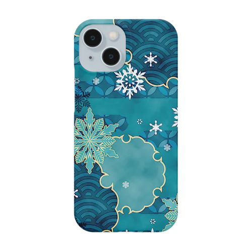 雪の和柄01（水色） Smartphone Case