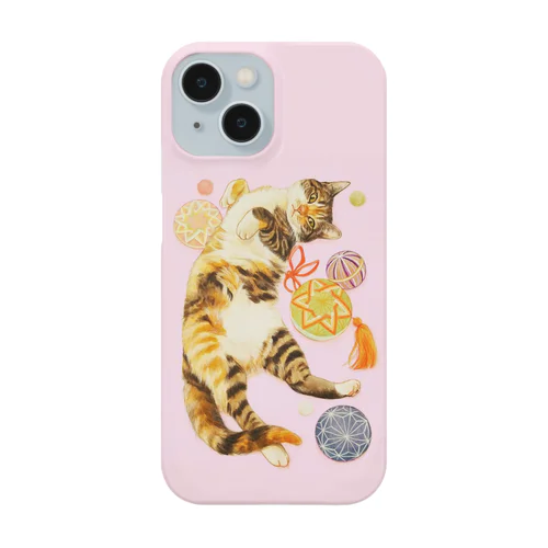 手鞠と猫 ろ Smartphone Case
