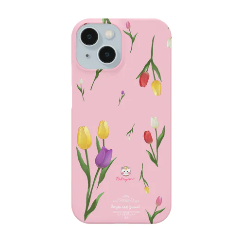 【チューリップ柄🌷れぉにゃん】ベリーピンク Smartphone Case