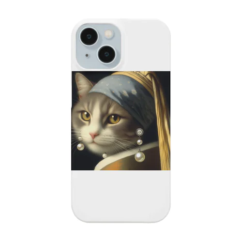 真珠の耳飾りのネコ Smartphone Case
