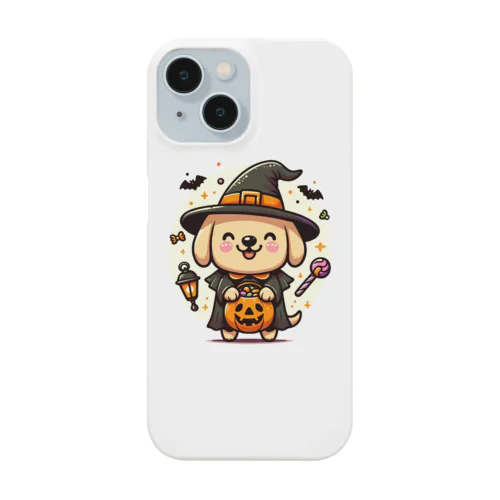 ハロウィンワンコ・ランタンライトアップ スマホケース