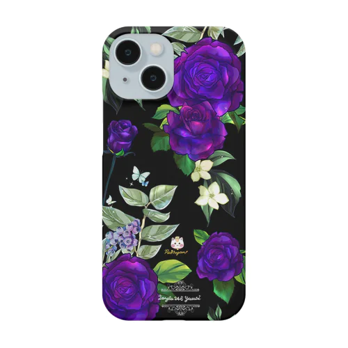 【紫バラ🌹ブドウ×蝶】濃い紫 Smartphone Case