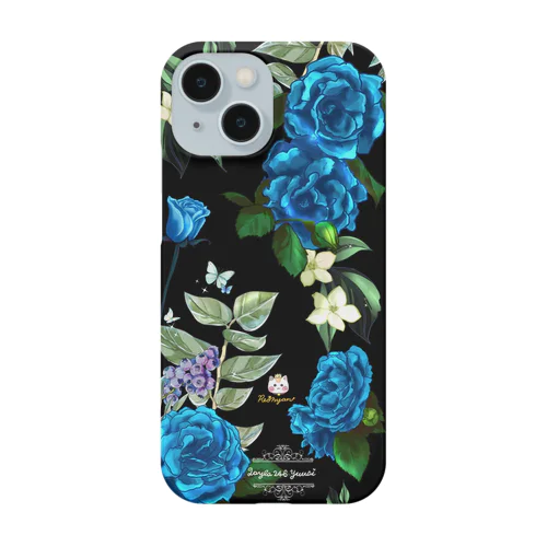 【水色バラ🌹ブドウ×蝶】 Smartphone Case