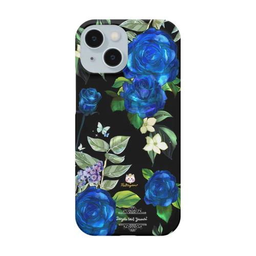 【青色バラ🌹ブドウ×蝶】 Smartphone Case