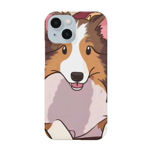 camper's dog  シェットランドシープドッグ　イラスト スマホケース