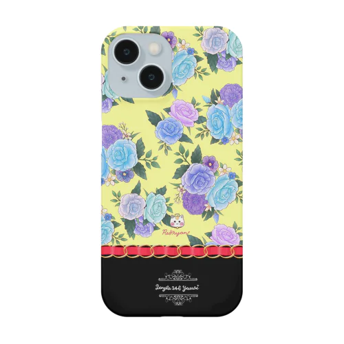 【青紫バラ🌹バイカラー】赤チェーン Smartphone Case