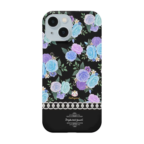 【青紫バラ🌹バイカラー】《パールチェーン①》 Smartphone Case