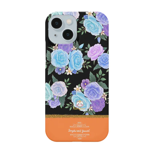 【青紫バラ🌹バイカラー】マンゴー×黒 Smartphone Case