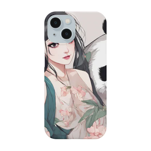 美女とパンダ Smartphone Case