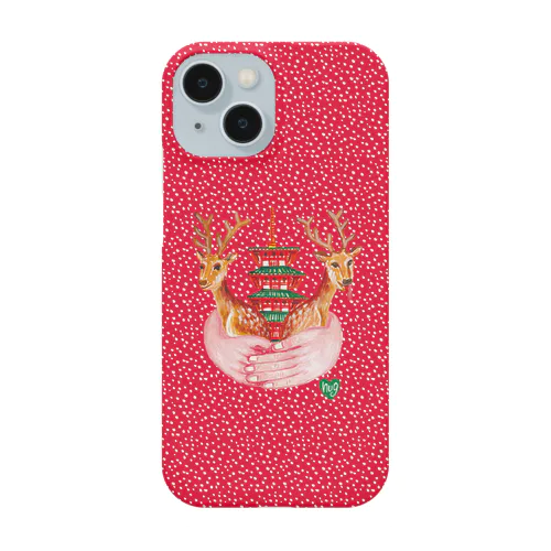 hugシリーズ　愛するシカちゃん　赤バージョン Smartphone Case