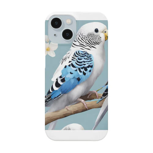 かわいいセキセイインコのイラストグッズ iPhone Smartphone Case