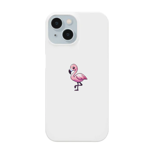 フラミンゴのピクセルアート Smartphone Case
