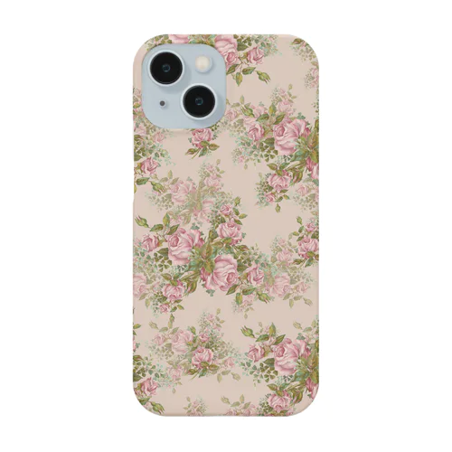 アンティーク調 薔薇柄 iPhoneケース Smartphone Case