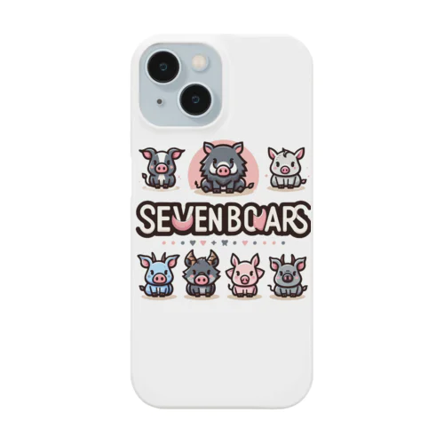 幸運をもたらす7匹のイノシシ。ラッキーボア！ Smartphone Case