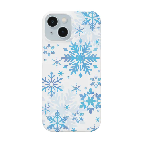 雪もよう011(ブルー） Smartphone Case