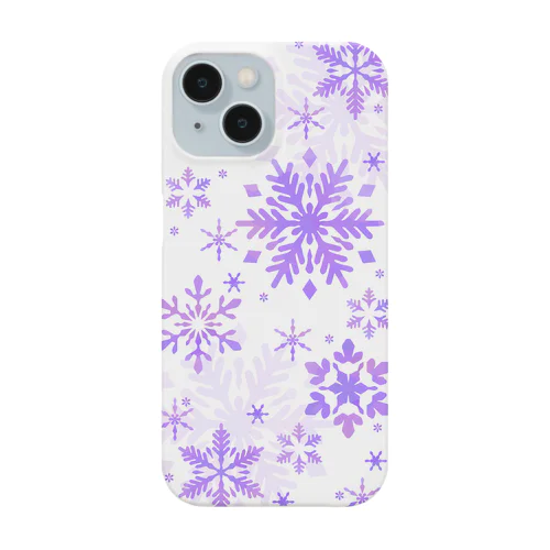 雪もよう011（パープル） Smartphone Case