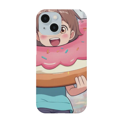 ドーナツをかぶった女の子 スマホケース