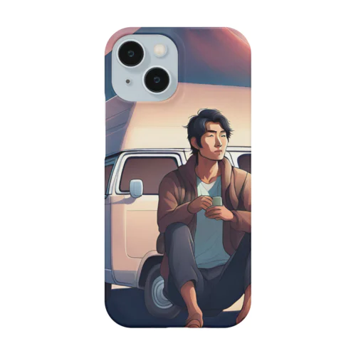 バンライフを楽しむ男性 Smartphone Case