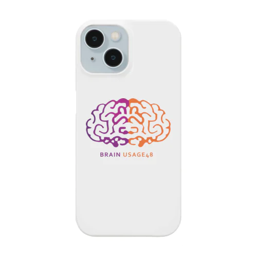 脳使用率48％（色付き） Smartphone Case