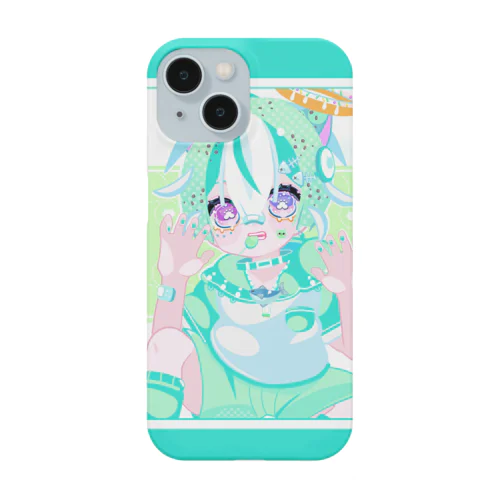 チョコミント猫のスマホケース Smartphone Case