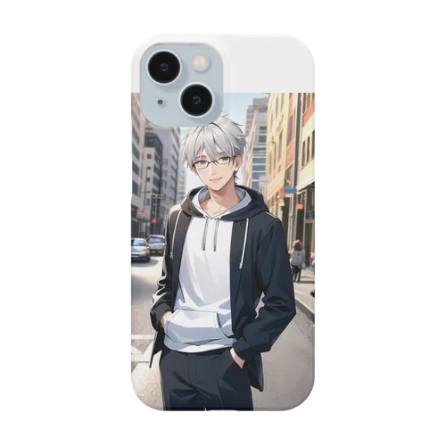 白髪メガネ男子 Smartphone Case