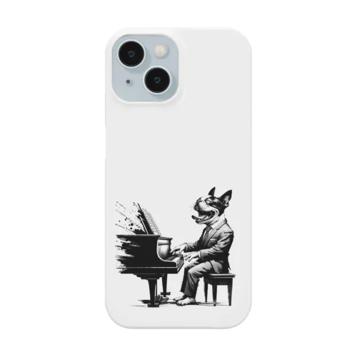 Boston terrier plays(ピアノ1) Smartphone Case