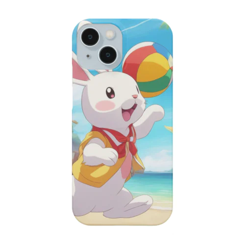 ビーチボールをするうさぎ Smartphone Case