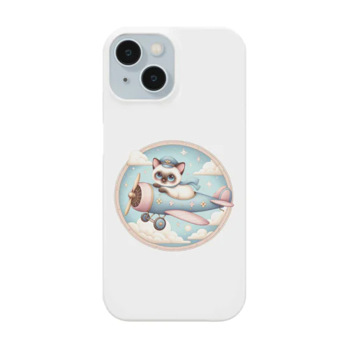 CUTIE PILOT SIAMESE　かわいい　ネコ　パイロット Smartphone Case