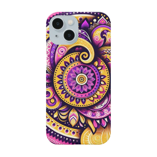 紫ベースのインド柄 Smartphone Case