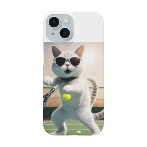 サングラステニスをやる気でいるサングラス姿の猫 Smartphone Case