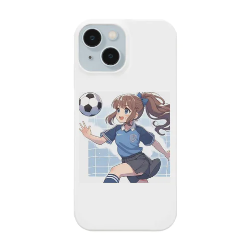 楽しくフットサルしているポニーテールの女の子 Smartphone Case