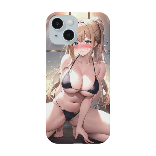 黒いビキニの女の子2（金髪ポニーテールver） Smartphone Case