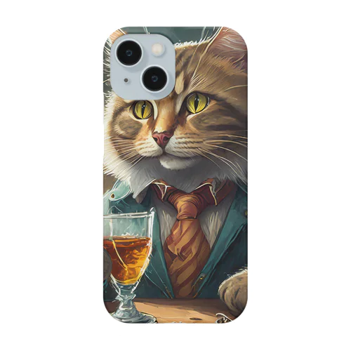 酒が好きな猫（社長） Smartphone Case