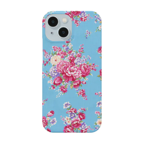 台湾の伝統的な花柄 (Blue地) / スマホケース Smartphone Case