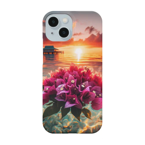 夕日 海 花束 1 Smartphone Case