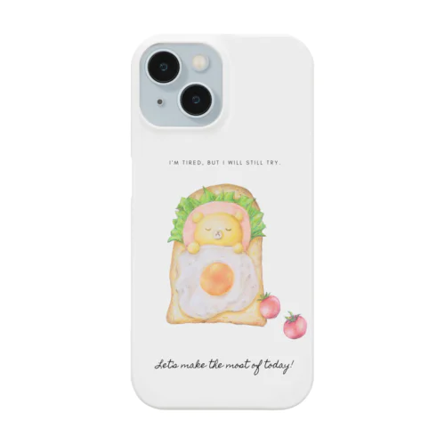 くま トースト 朝 iPhone Smartphone Case